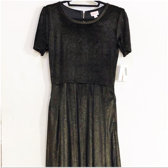 LuLaRoe Dresses & Skirts - NEW Lularoe Elegant Amelia Dress Velvet Black Sz L